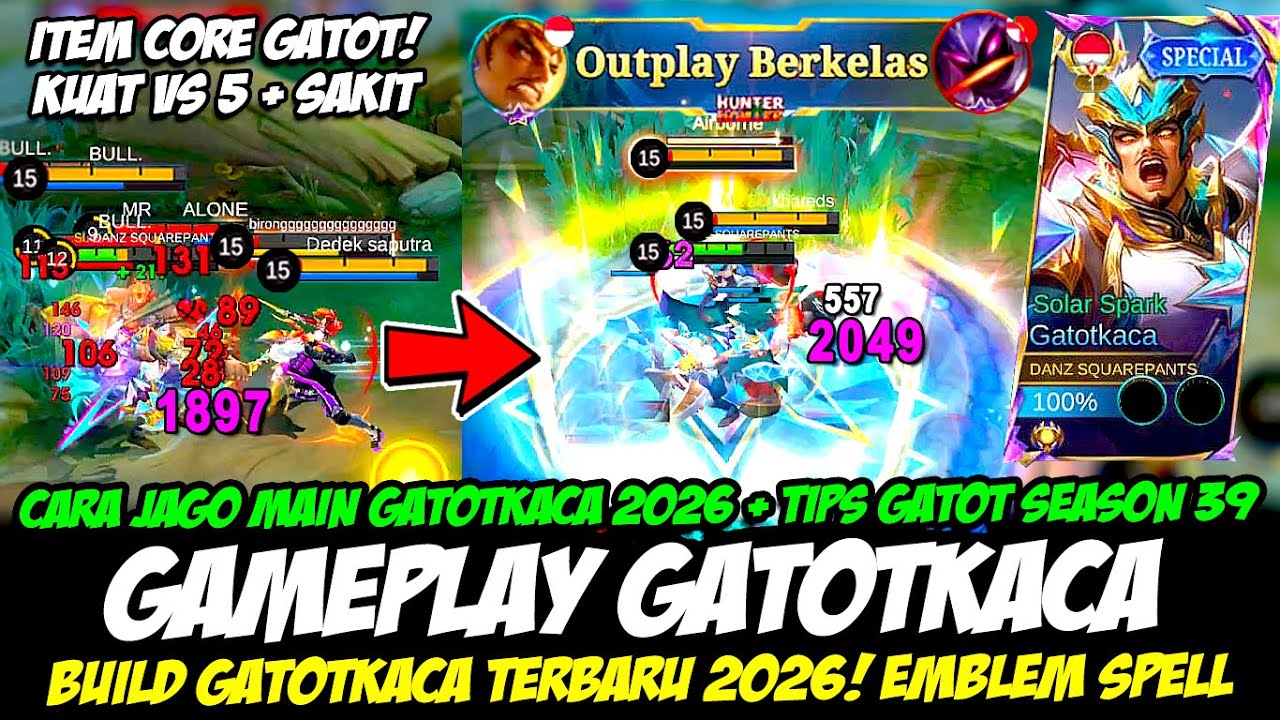 GAMEPLAY GATOTKACA M7 SKIN❗CARA MAIN GATOTKACA SAKIT + KUAT❗BUILD GATOTKACA TERBARU 2026❗GATOT 2026