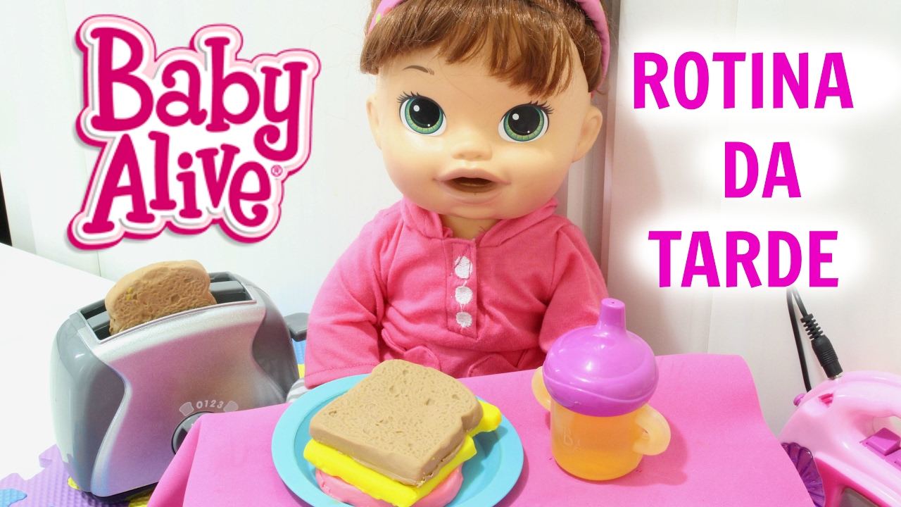 🍼  BABY ALIVE LANCHE DA TARDE FAZENDO SANDUICHE E SUCO DE MANGA -ROTINA DA TARDE -BABY ALIVE BRASIL
