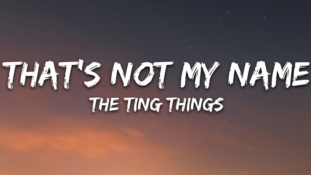 The Ting Tings - That's Not My Name (Lyrics)
