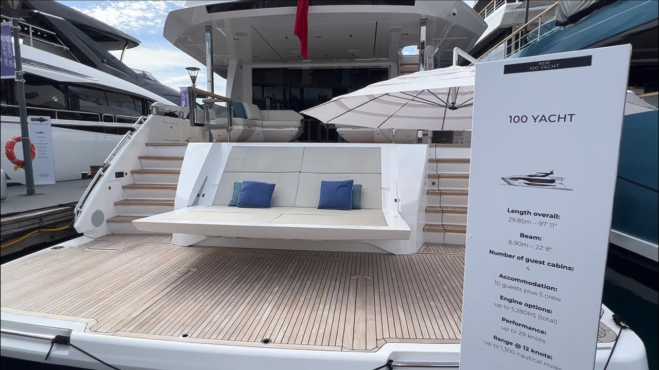 SUNSEEKER 100 LUXURY YACHT, World Premiere, Cannes Yacht Festival 2022