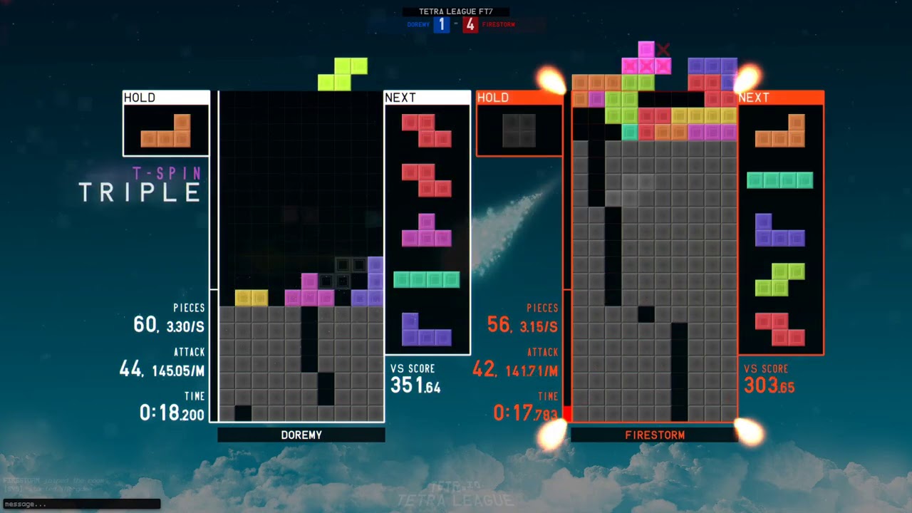 [TETR.IO] Tetra League: Doremy vs. Firestorm (14-06-2020)