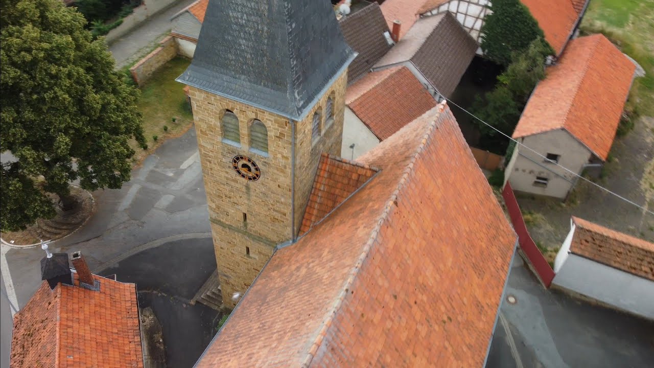 🌄 Junkershausen ⛪ Unbeflecktes Herz Mariä | Rhön-Grabfeld | Unterfranken | Bayern | Juli 2023 | DJI