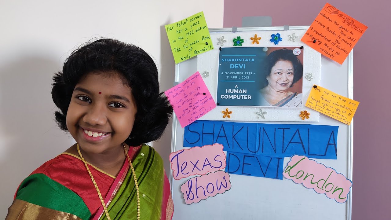 Role play as Shakuntala Devi|Shakuntala Devi show|School fair