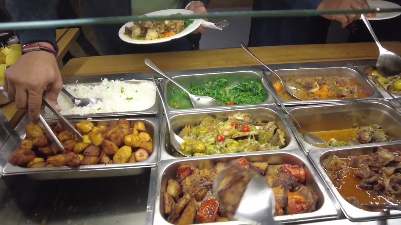 Kinshasa || A buffet at the LEON HOTEL