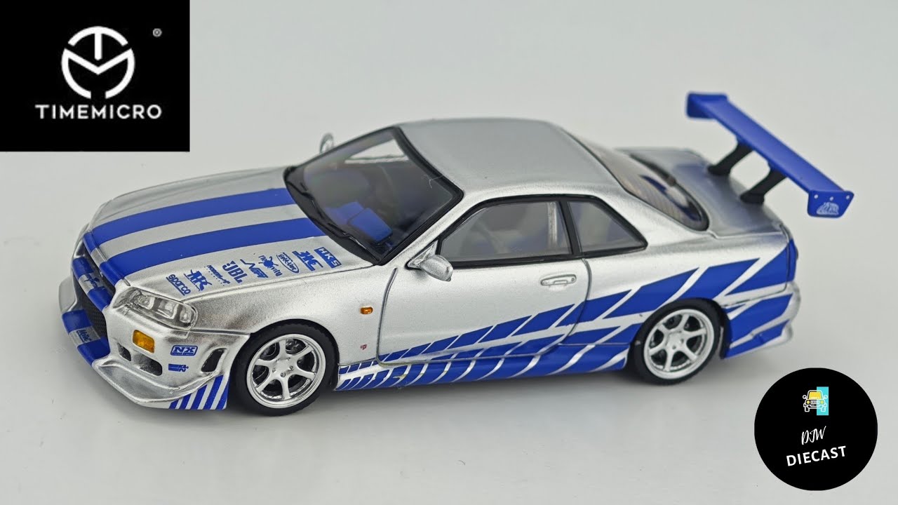Nissan Skyline GT-R R34 C-West Fast and Furious Livery by Time Micro 1/64 | UNBOXING and REVIEW