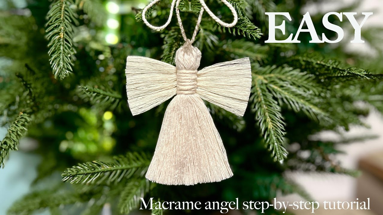 Macrame Angel Ornament EASY Tutorial - DIY Christmas Decorations