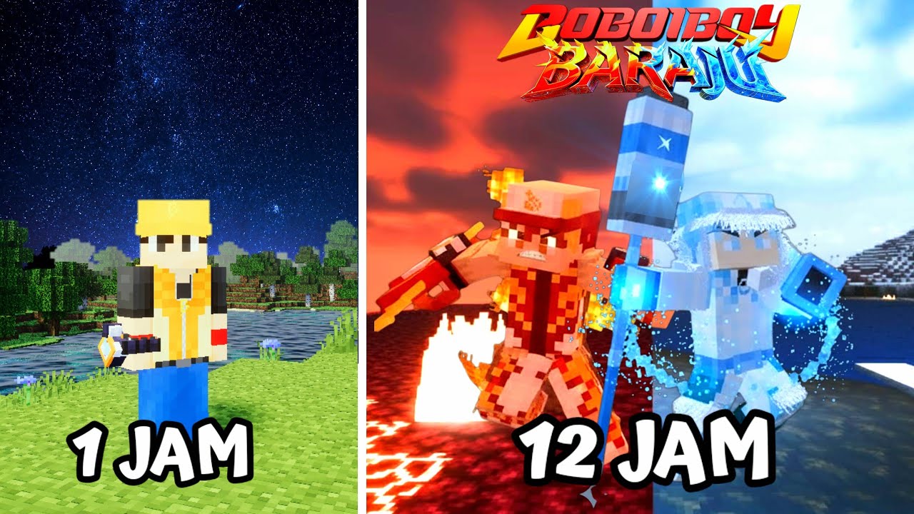 12 Jam Jadi Boboiboy Baraju Melawan Pak Pato !!