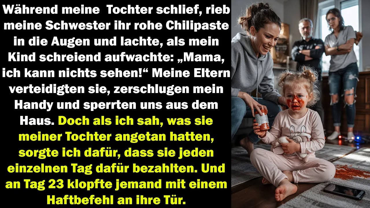 Sie rieb meiner Tochter Chilipaste in die Augen und an Tag 23 kam die Polizei mit Haftbefehl.