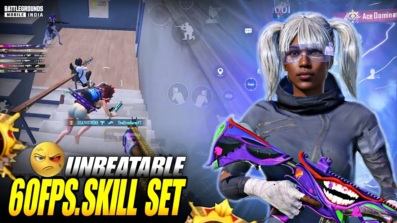 Unbeatable Skill Set in 60FPS Device | Fasteat 4 Finger 1v4 Clutches | BGMI - PUBG mobile Gameplay