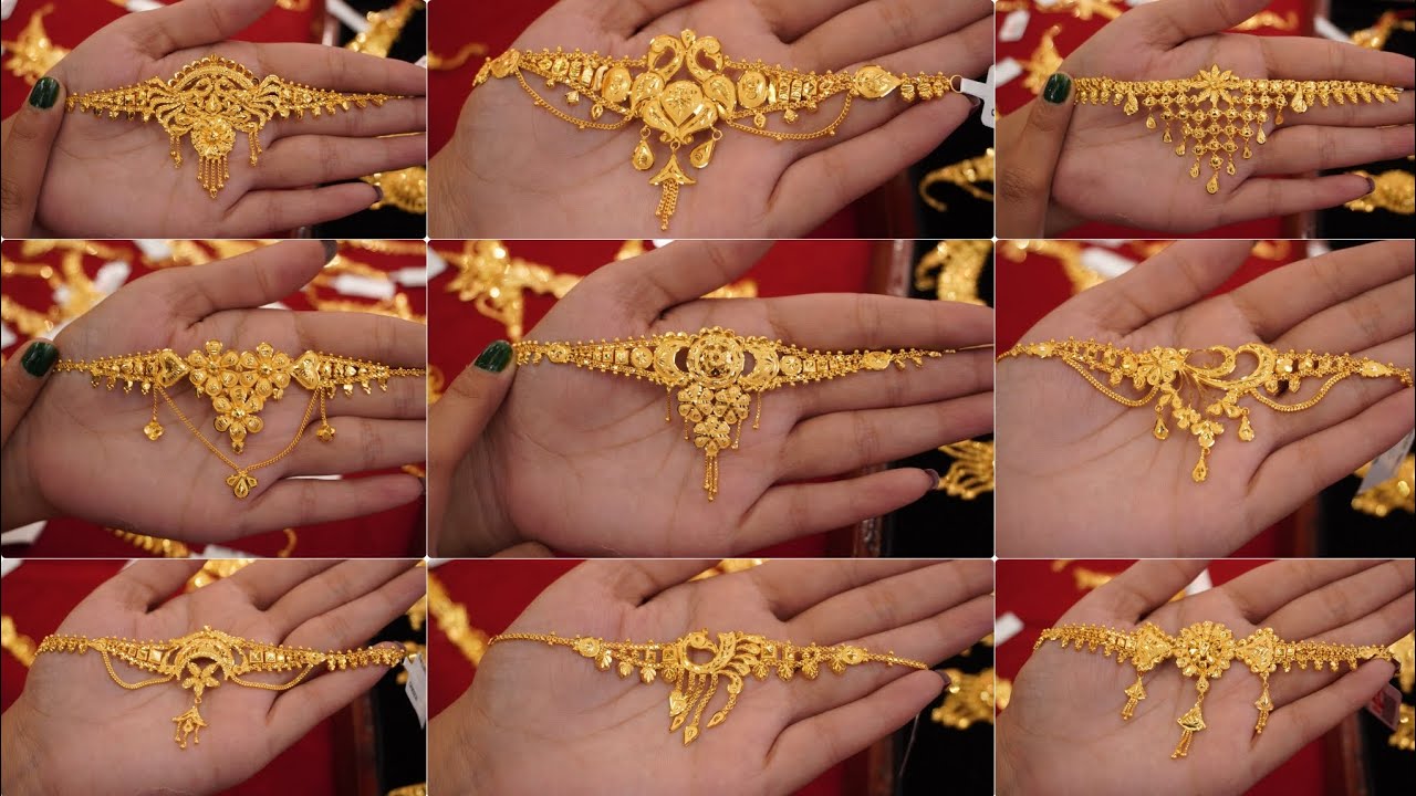 Gold choker necklace design with price/Light weight gold necklace design pictures/sonar necklace new