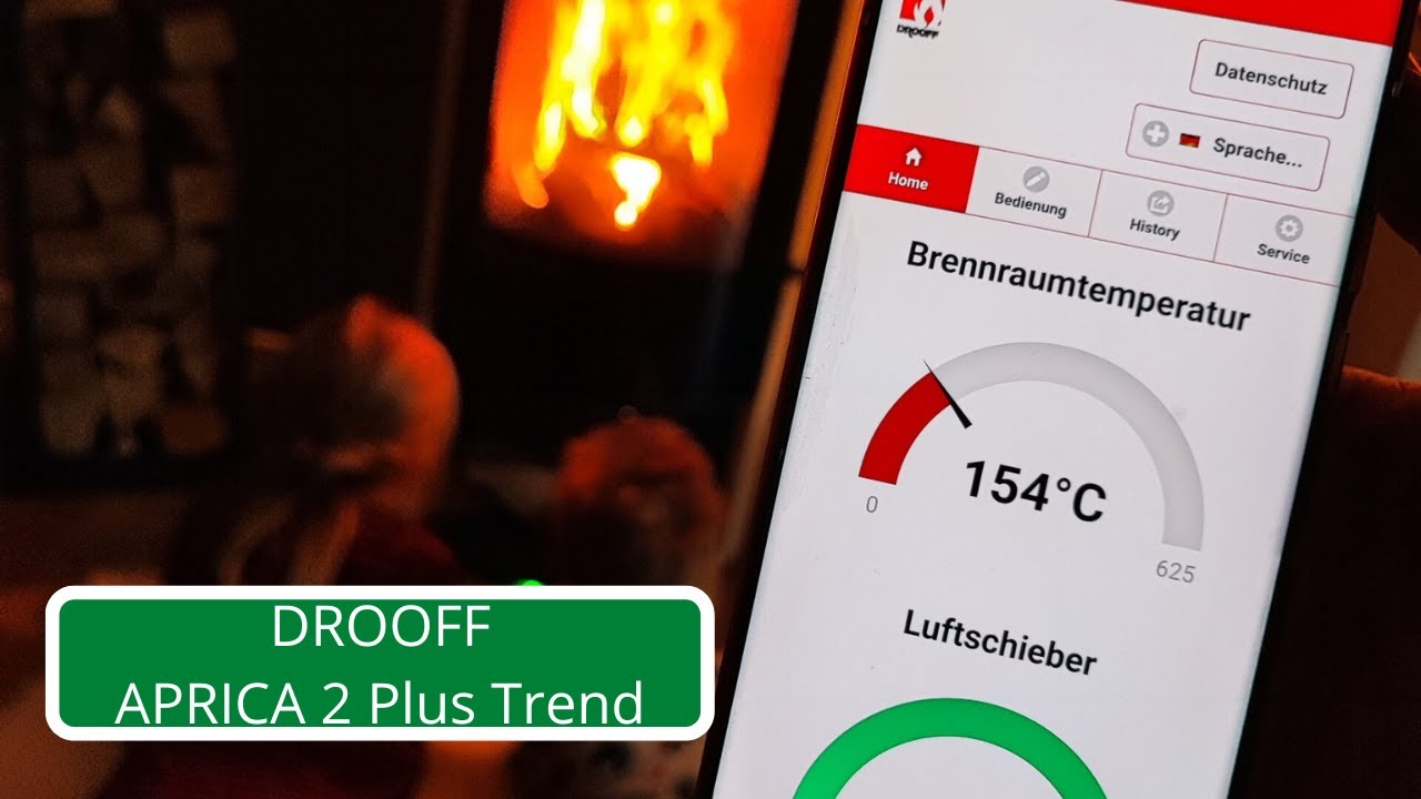 Kaminofen DROOFF APRICA 2 Plus Trend mit Fire+ Abbrandsteuerung im Test Erfahrung Kosten Kamintest