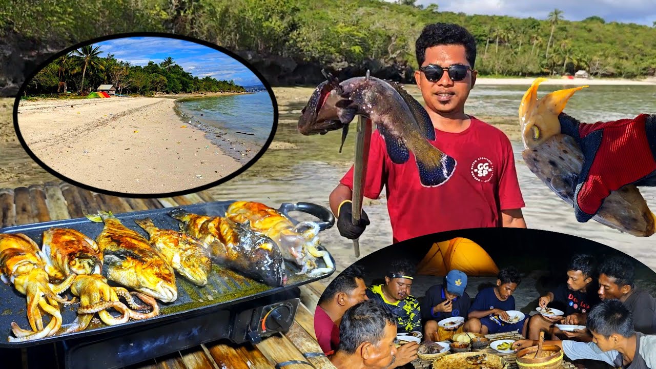 Hari ke 7 di Pulau Terpencil - Seafood Sultan tersedia di Pulau ini, Grilled Fish Cumi Sotong & Ikan