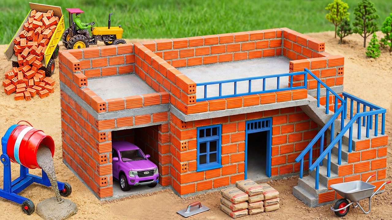 Diy Machinery Building Mini Brick House With Garage Construction Science Project