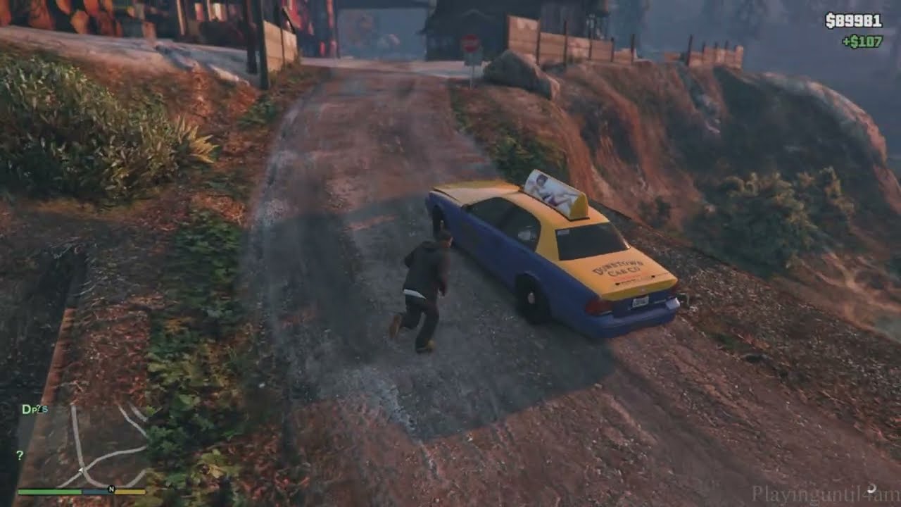 Trabajando como Taxista en GTA V 58# [PS4].