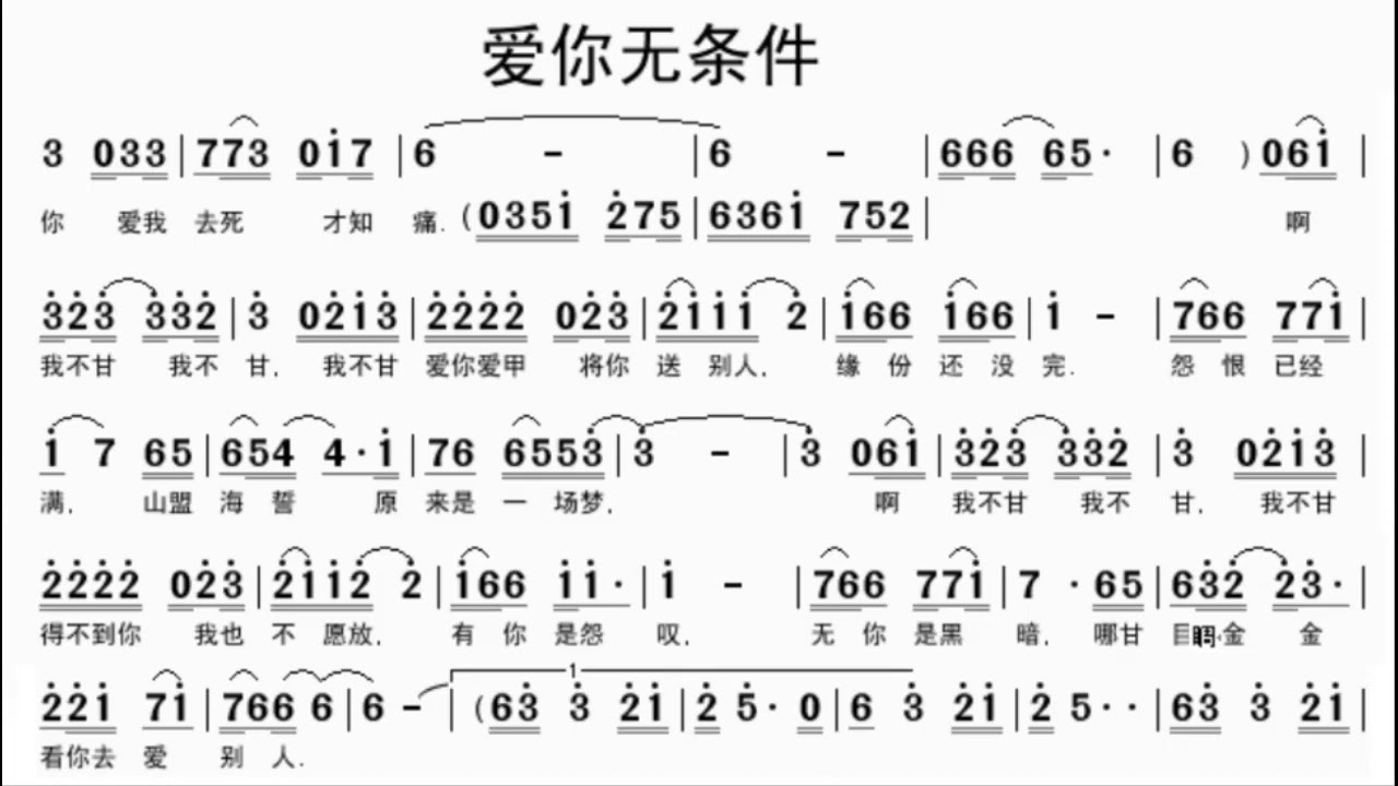 爱你无条件/愛你無條件 G调伴奏 - instrumental in G