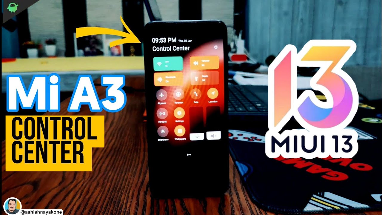 MIUI 13 Control Panel for Mi A3 | MIUI 13 Control Panel using any android device without root |