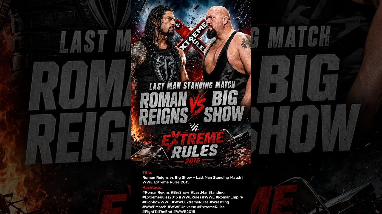 Roman Reigns vs Big Show Last Man Standing WWE Extreme Rules 2015 #wwe #shorts #viral #Highlights