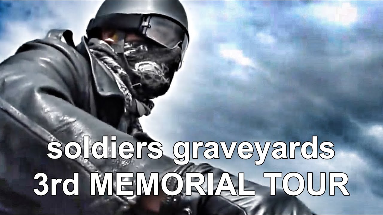 soldiers graveyards 3rd memorial tour 2017 MOVIE,  paratrooper on sidecar | FschJg-auf-Krad