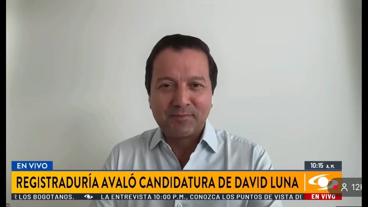David Luna es oficialmente el primer candidato a la Presidencia | Entrevista Noticias Caracol