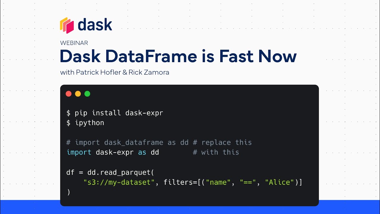 Dask DataFrame is Fast Now
