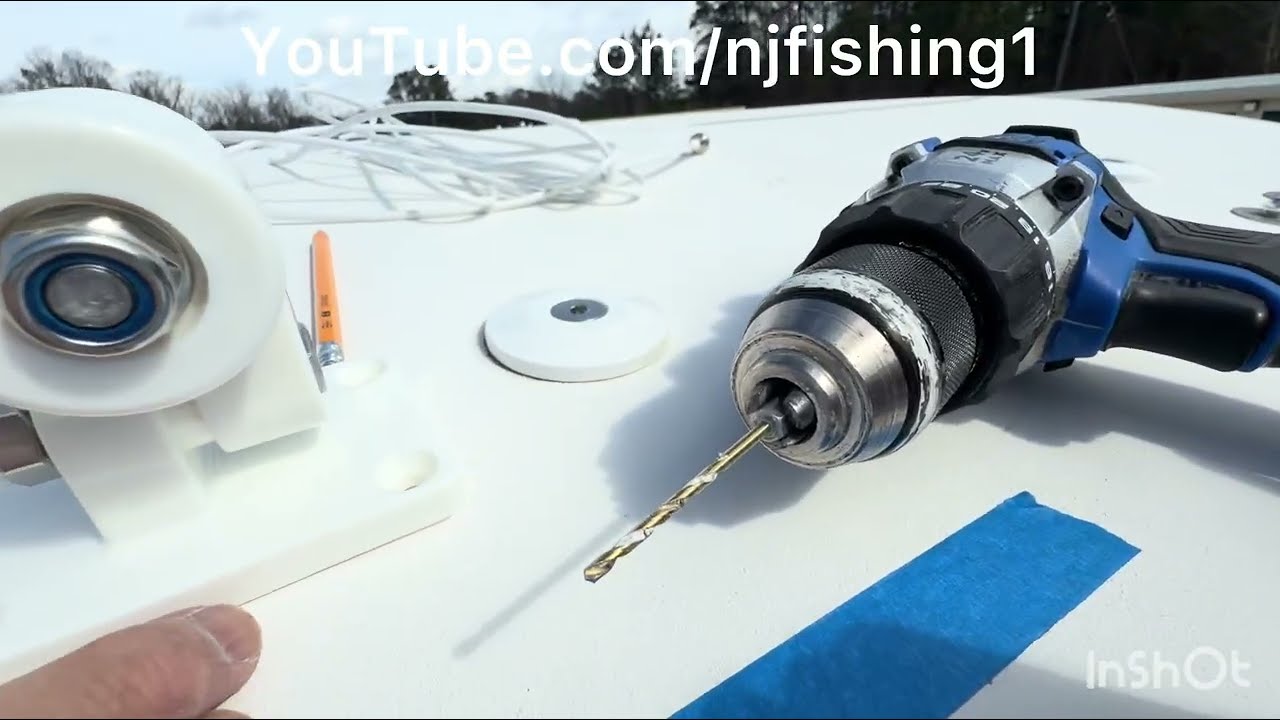 diy Mounting VHF radio on my Sea Pro boat hardtop - drilling holes through hull with locking nuts