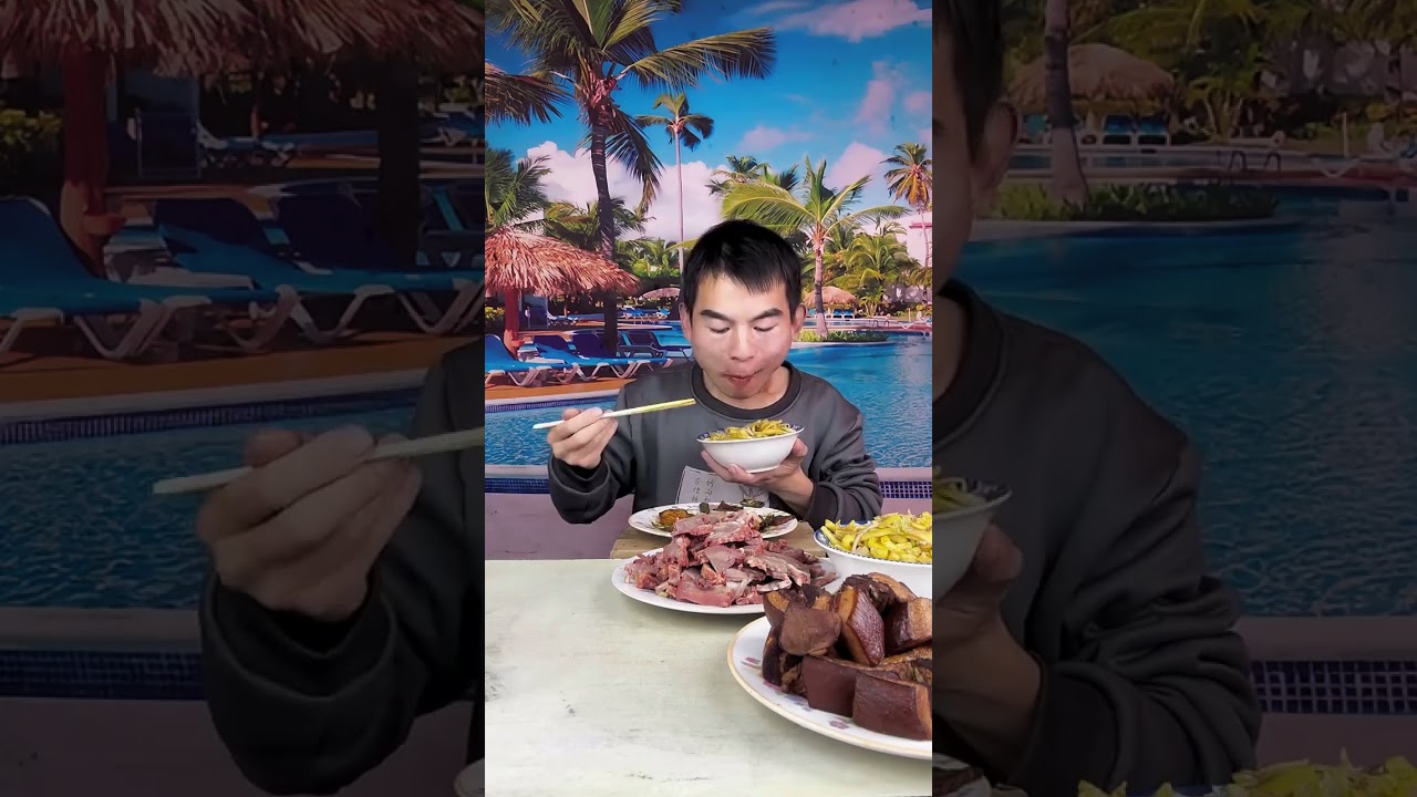 Yummy #119: Eat roll belly braised pork belly 😋😋 #mukbang #food #porkbelly #food 