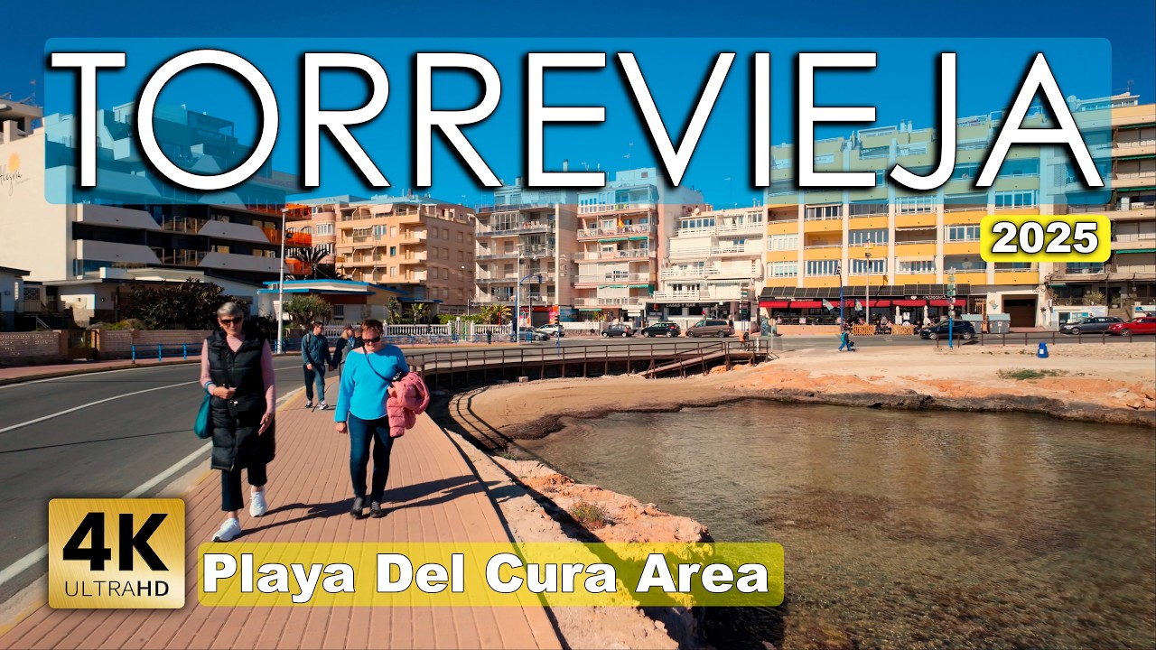 Playa Del Cura Area (Torrevieja) - Spain | Costa Blanca - Walking tour 2025 [4k 60 fps]