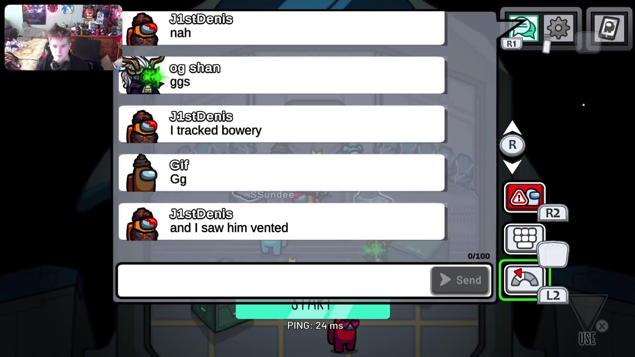 Among Us playing with viewers