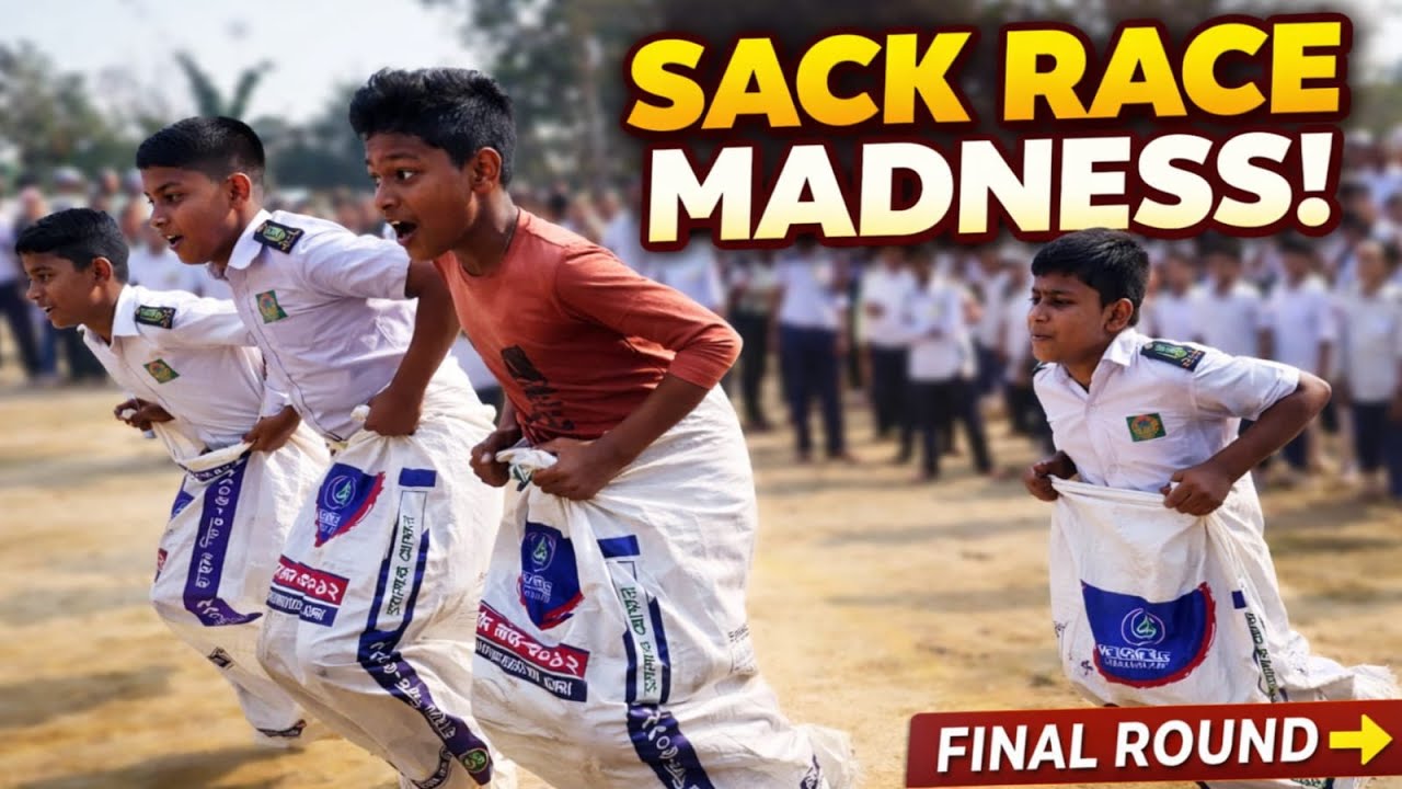 Village School Sack Race Competition 2026 বস্তা দৌড়) প্রতিযোগিতা Traditional Rural Sports