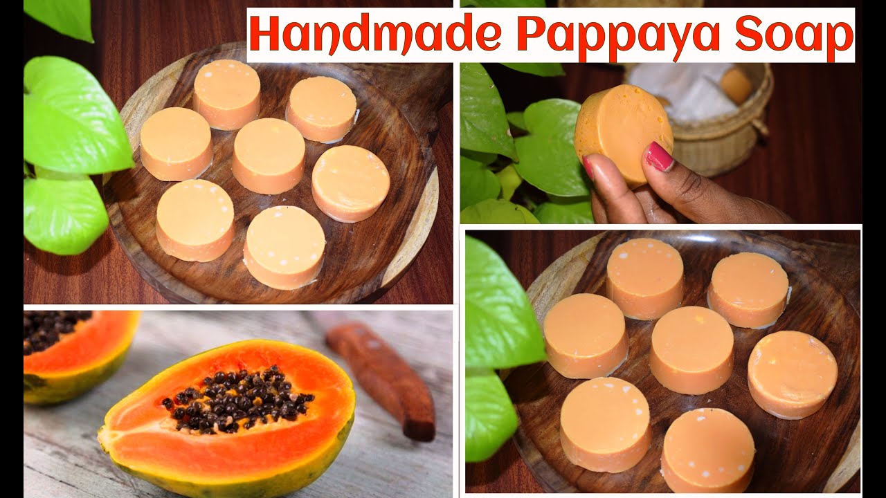പപ്പായ സോപ്പ് വീട്ടിൽ ഉണ്ടാക്കാം | Homemade Pappaya Soap | Prevent SOAP SWEATING / Glycerine Dew