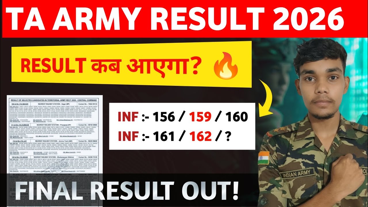 TA Army Result 2026 🔥| 156 159 160 162 Final Cutoff 2026 | Zone 1 2 3 4 Waiting List Kab Ayega 2026 