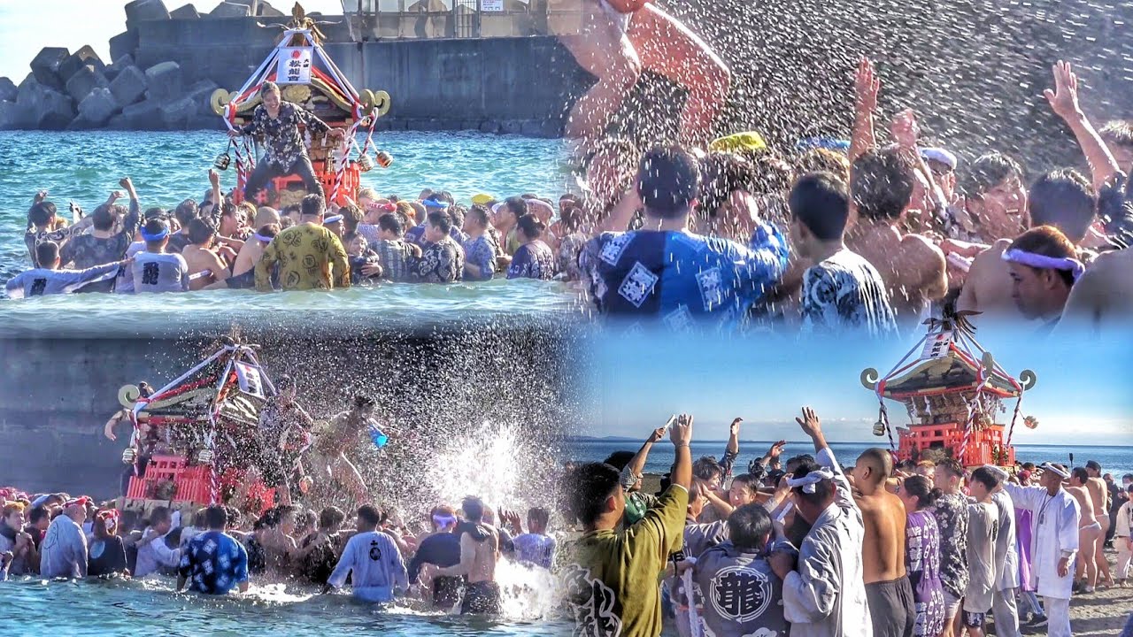 2026年 元旦の海へ!🌊 大磯元旦寒中神輿🌊 松龍會 神輿 渡御 高来神社 元旦祭 神奈川県中郡 大磯町 どっこい神輿💪 甚句 など