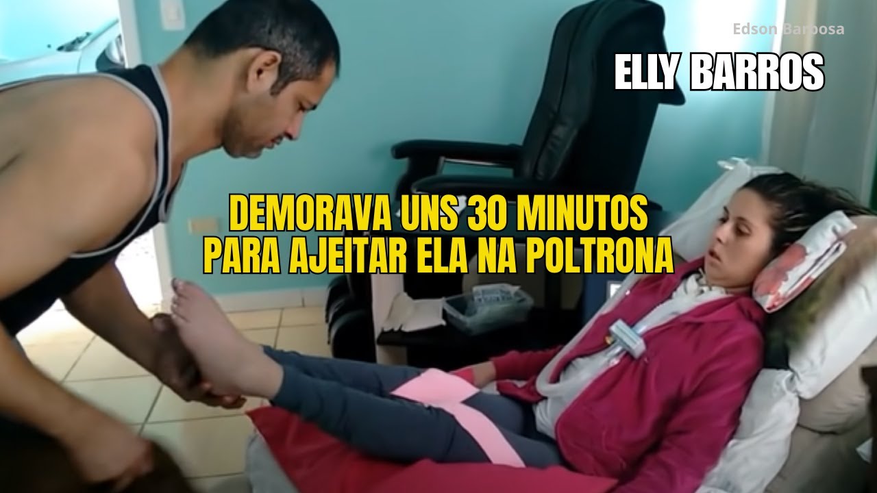 Elly Barros indo para a poltrona. Ela mexia apenas os olhos mas era 100% consciente | Edson Barbosa