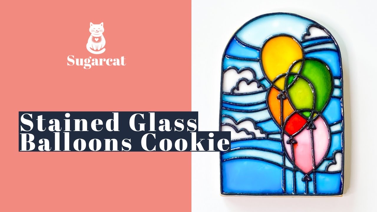Stained Glass Balloons Cookie | Relaxing Cookie Decorating