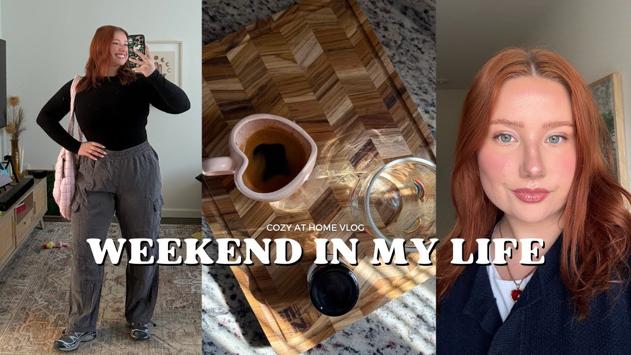 cozy at home vlog: my everyday makeup, shopping, sweet treat taste test