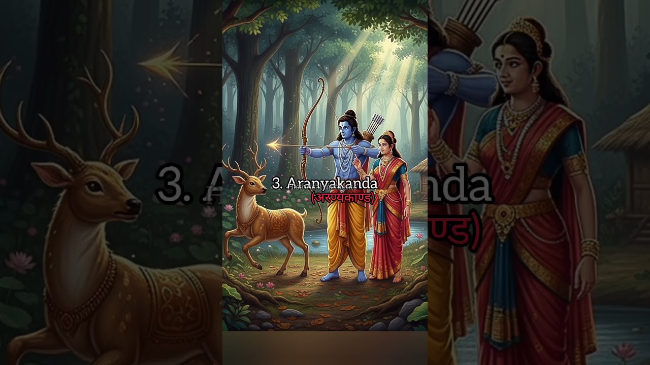 know the 7 Kands of Ramayan 🙏 | Quick Summary of the Epic| #Ramayana #Shorts #ram #ayodhya #history