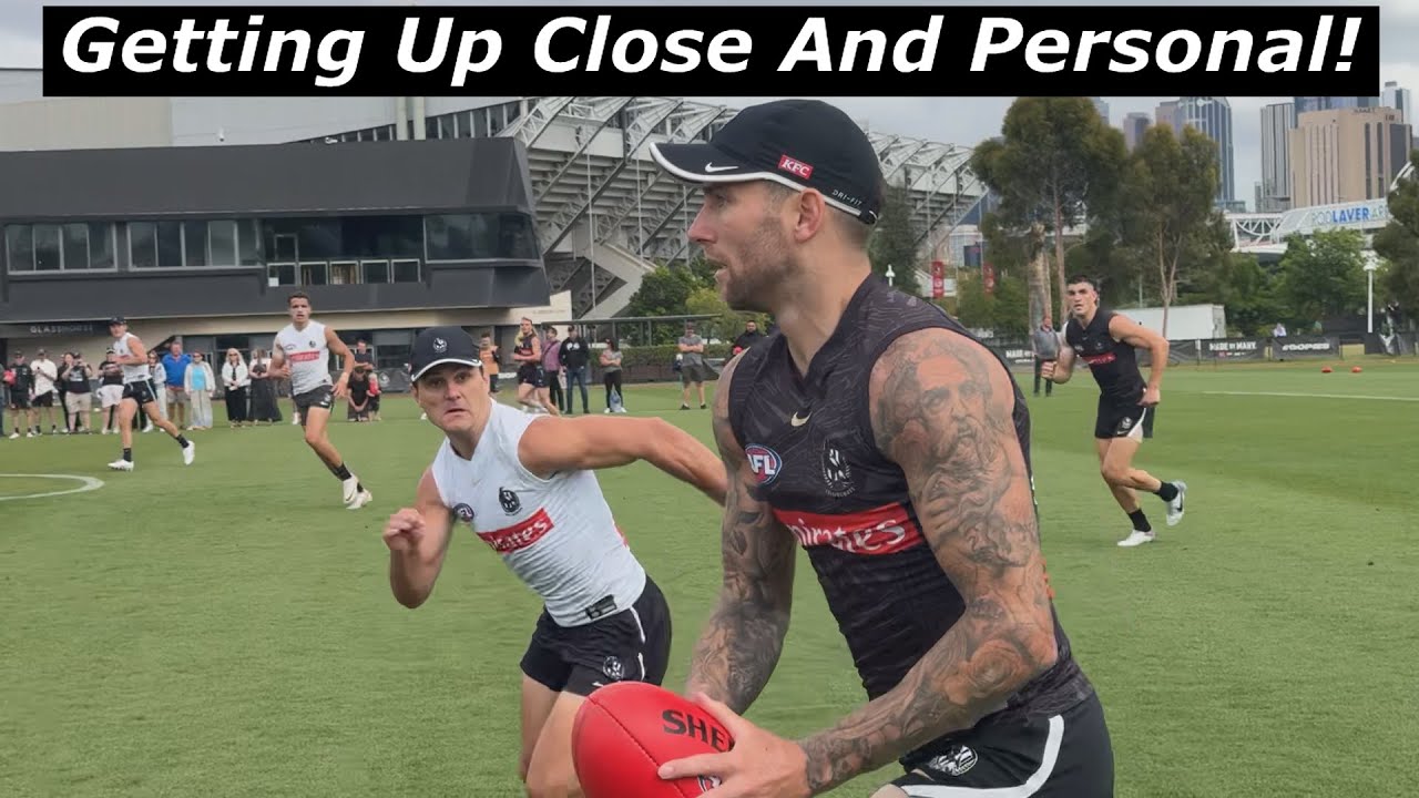 Getting Up Close And Personal! - Collingwood AFL Preseason Training 9th Of February