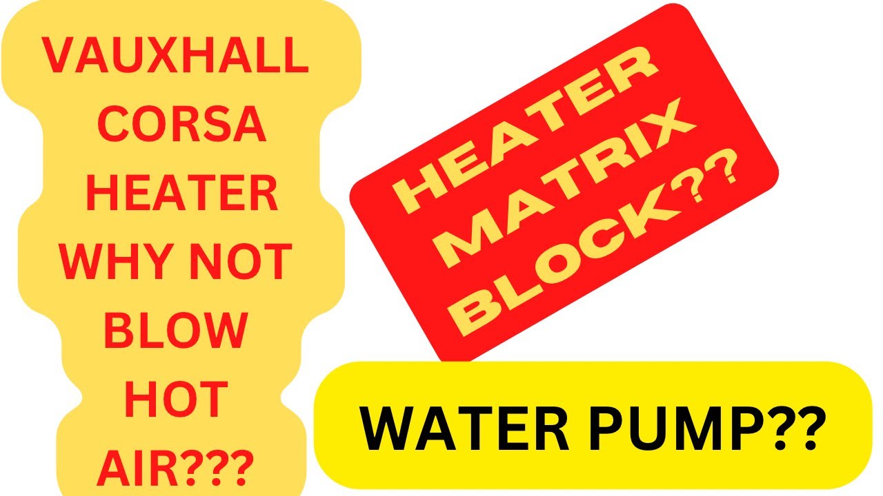 Замена матрицы отопителя VAUXHALL CORSA и удаление воздуха из системы охлаждения