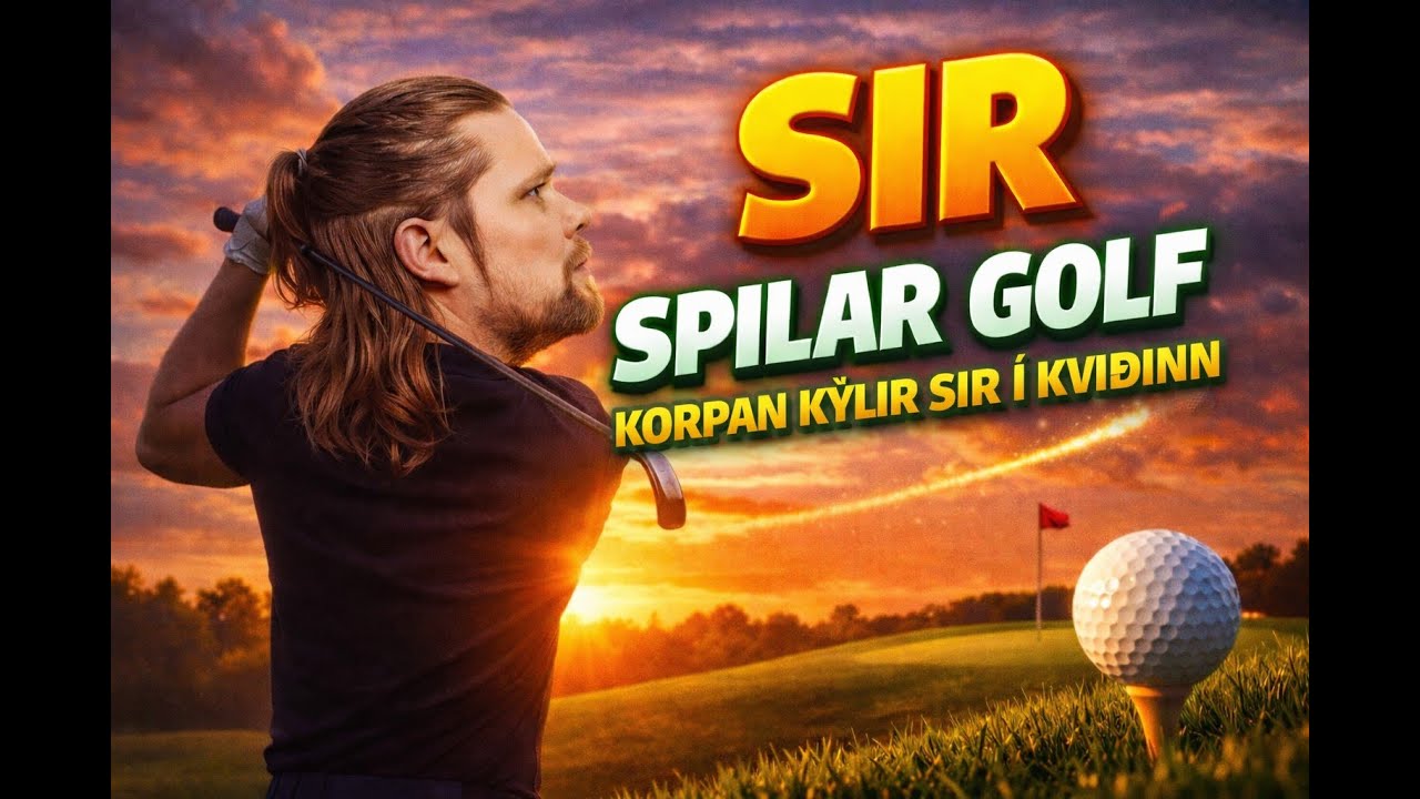 SIR SPILAR GOLF - KORPAN KÝLIR SIR Í KVIÐINN