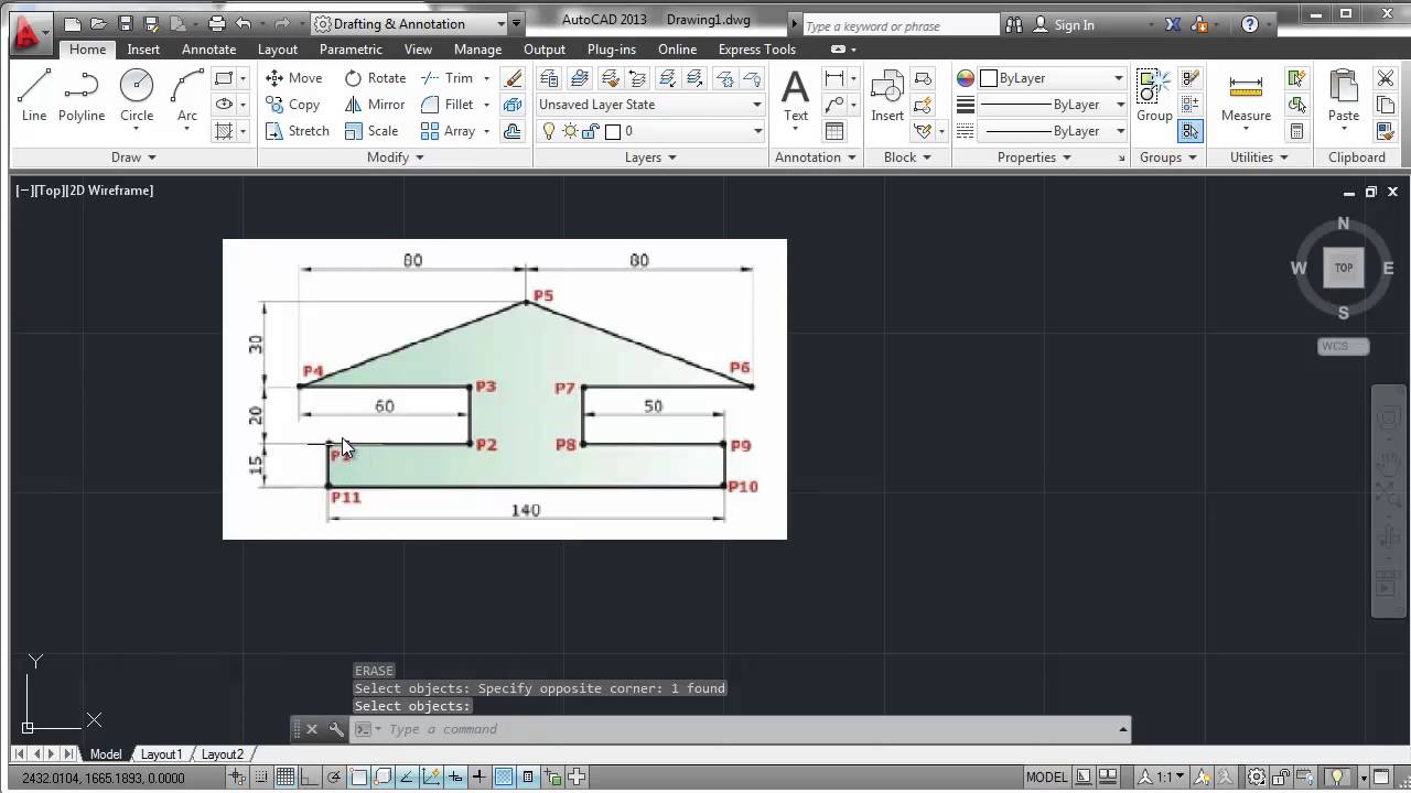 AutoCAD Aula 2 - Curso Básico, Linhas em ângulos, plano cartesiano, como iniciar uma linha