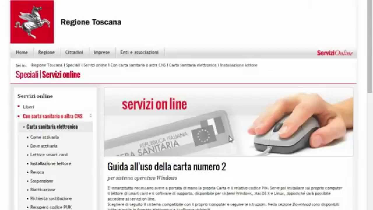 Installazione del lettore di smartcard