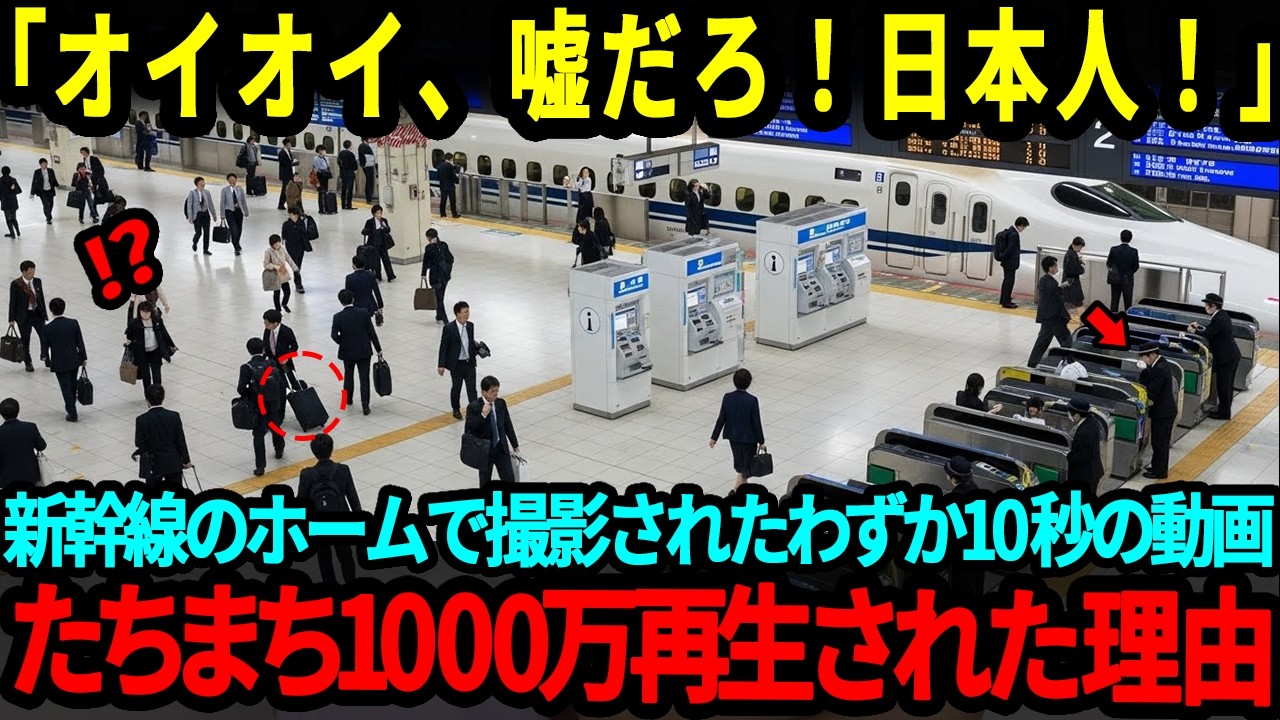 【海外の反応】「日本人！嘘だろ！？」新幹線ホームで日本人駅員の行動を目撃した外国人が絶句…世界中に拡散された映像が絶賛された理由とは