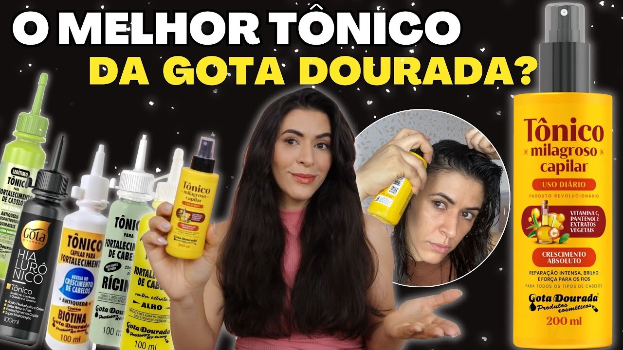 TÔNICO MILAGROSO GOTA DOURADA + COMO USAR - O melhor tônico capilar sem enxágue? | Larisse Gama