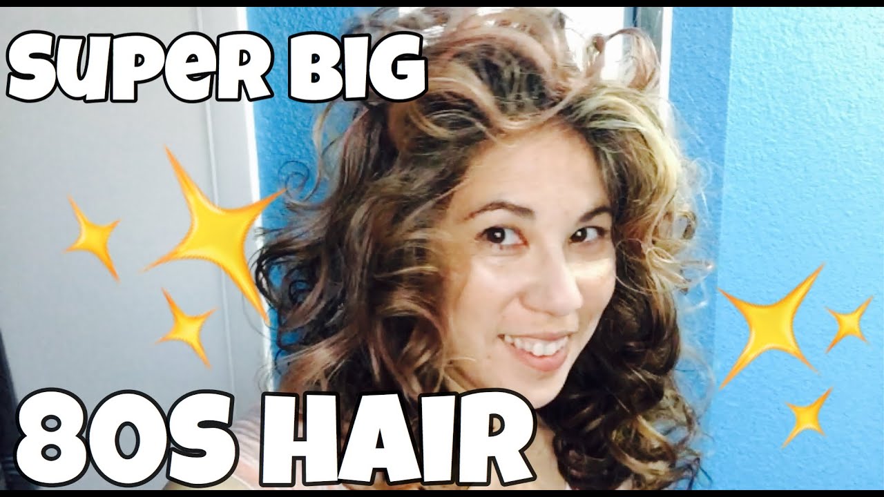 SUPER BIG 80s Hair TUTORIAL! SUPER EASY!