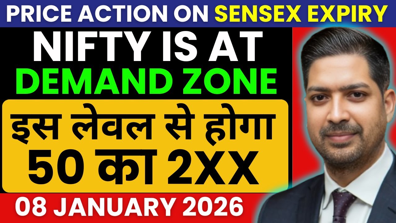 Nifty and Sensex Analysis for THURSDAY 08 JAN 2026 | Nifty & Sensex Tomorrow
