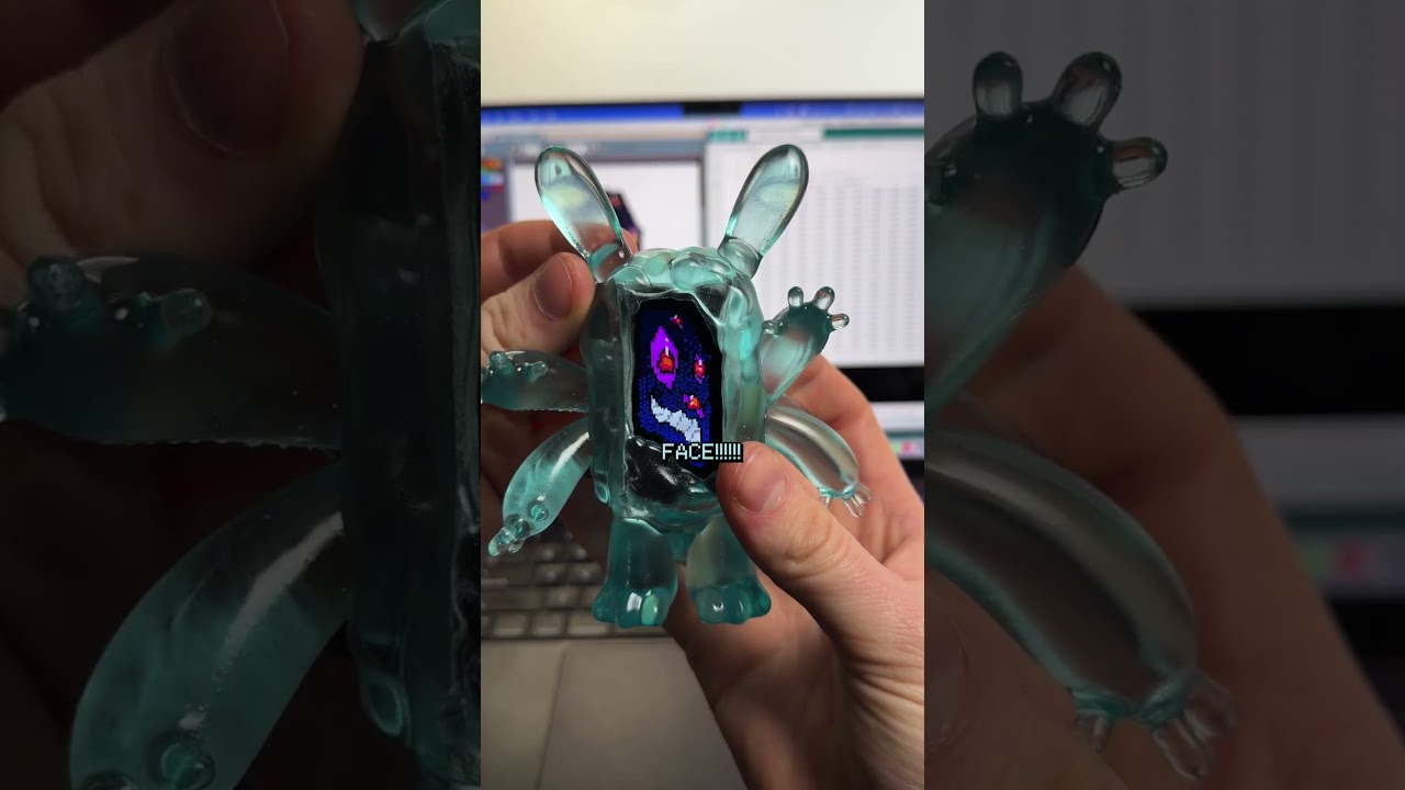 art toy + esp32 epic mode !!  #3dprinting #resinprinting #arttoys