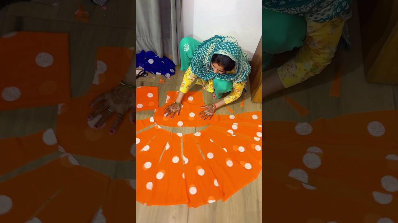 Kalidaar frock suit cutting 🧡 #design #trending #fashion #ytshorts #youtubeshorts