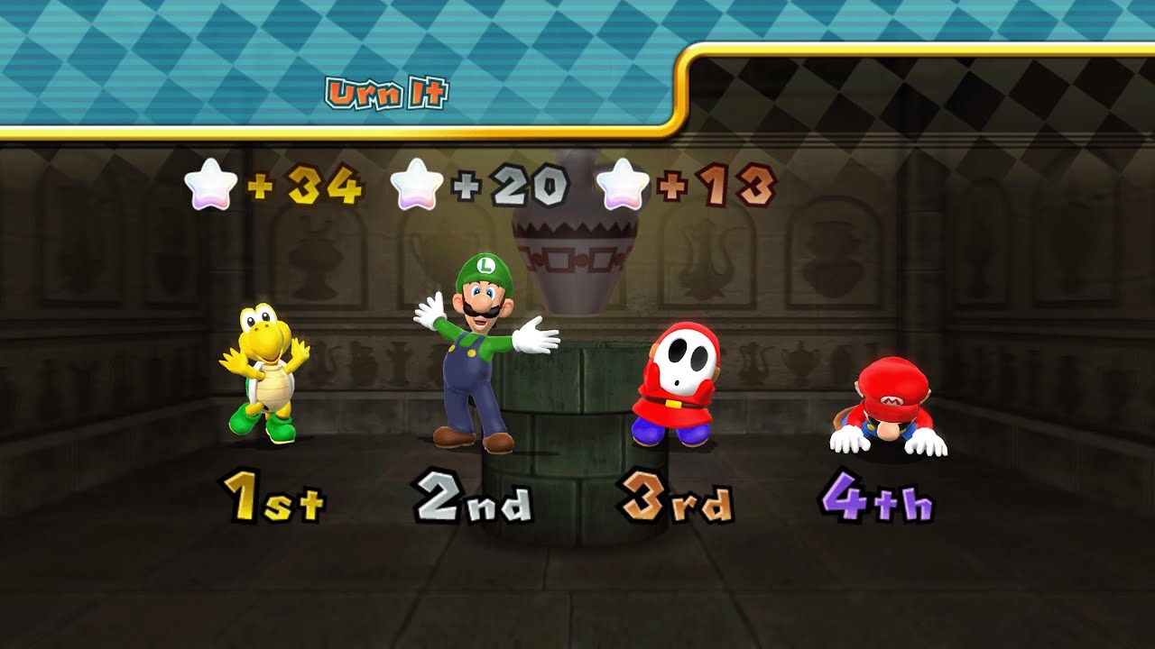 Mario Party 9 - Mario vs Luigi vs Koopa vs Shy Guy - Toad Road