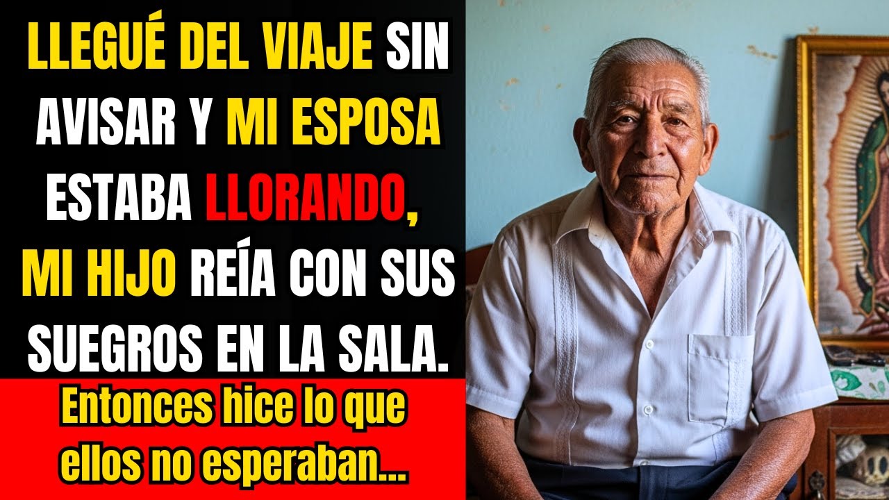 HISTORIA REAL: Volví sin avisar del viaje y mi esposa estaba llorando… mi hijo reía con sus suegros