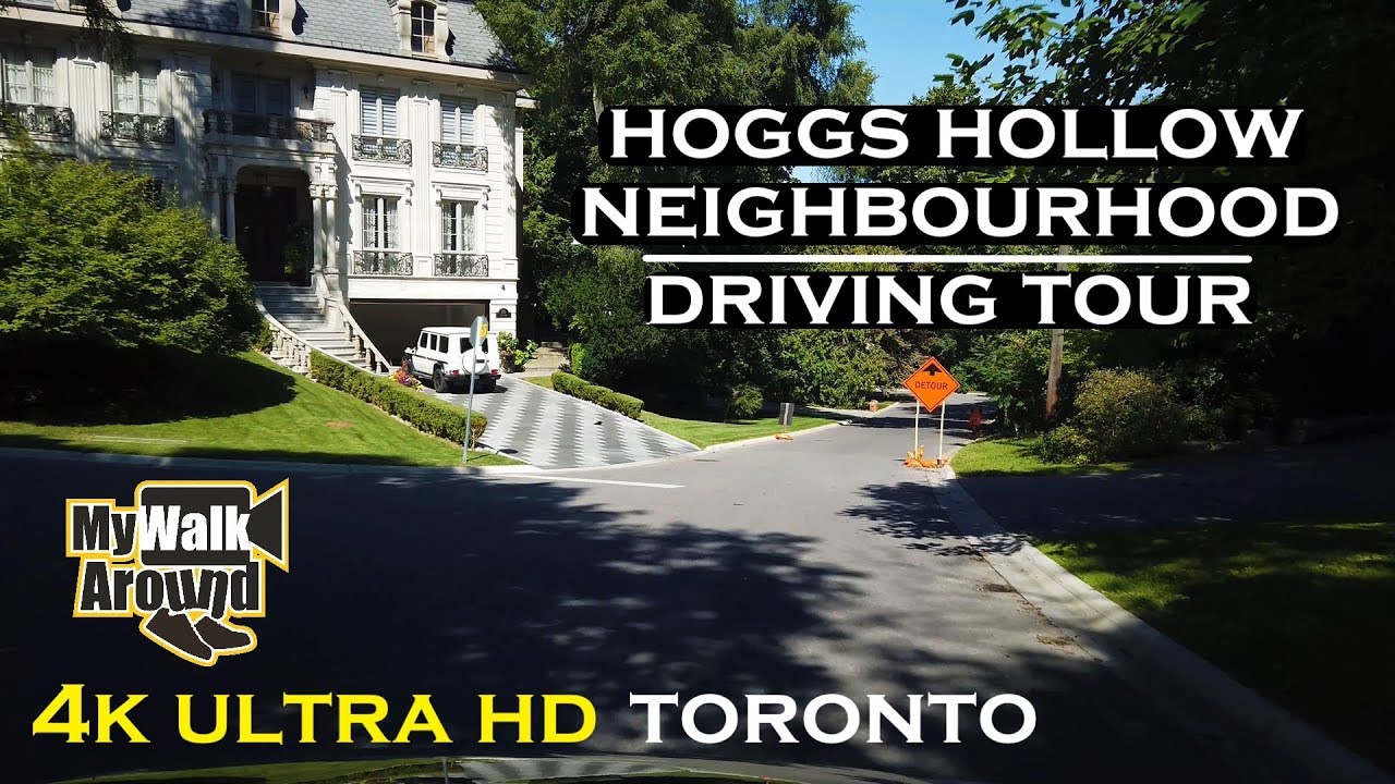 Hoggs Hollow Toronto neighbourhood  (4k driving video tour)